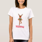 Yoga Kerstmis T-shirt (Voorkant)