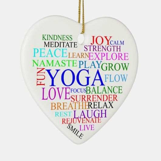 Yoga-kerstversiering Keramisch Ornament (Rechts)