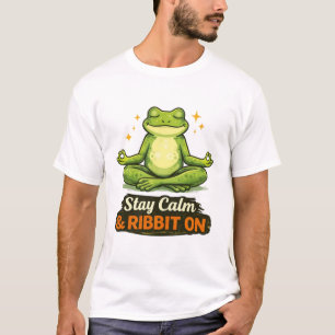Yoga Kikker "Blijf Kalmeer & Kwak Maar Raak" T-shirt