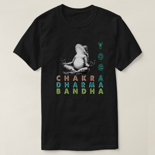 Yoga kikker, chakra kikker t-shirt (Design voorkant)