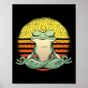 Yoga Kikker Meditatie Sport Poster