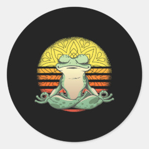 Yoga Kikker Meditatie Sport  Ronde Sticker