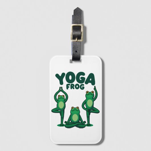 Yoga Kikkers Bagagelabel (Voorkant (verticaal))