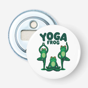 Yoga Kikkers Button Flesopener