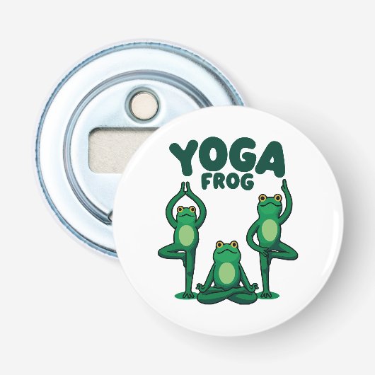 Yoga Kikkers Button Flesopener (Voorkant)
