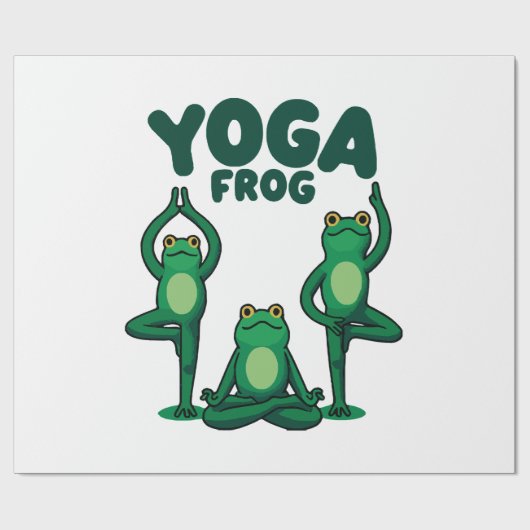 Yoga Kikkers Cadeaupapier (Vlak)