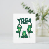 Yoga Kikkers Feestdagenkaart (Staand voorkant)