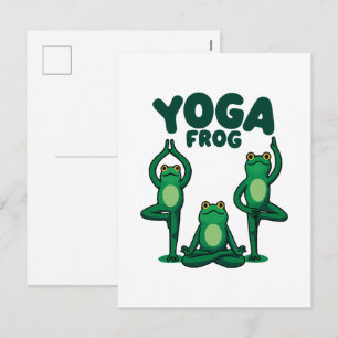 Yoga Kikkers Feestdagenkaart
