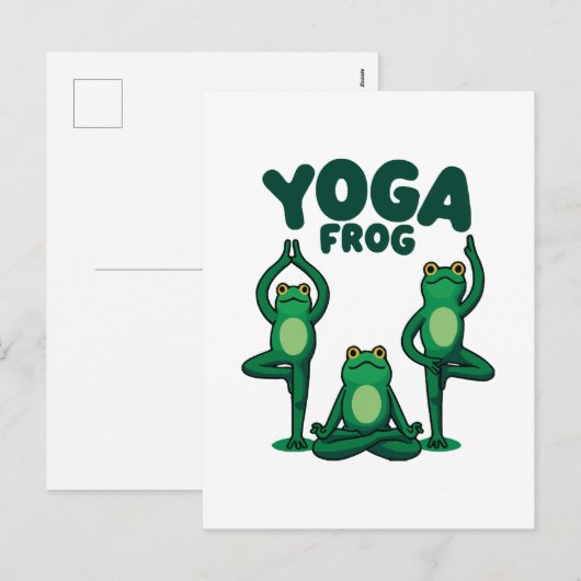 Yoga Kikkers Feestdagenkaart (Voorkant / Achterkant)