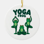 Yoga Kikkers Keramisch Ornament (Voorkant)