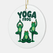 Yoga Kikkers Keramisch Ornament (Links)