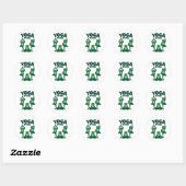 Yoga Kikkers Ronde Sticker (Vel)