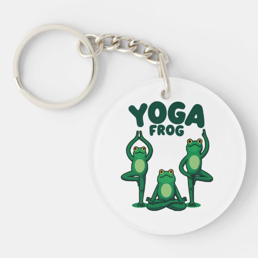Yoga Kikkers Sleutelhanger (Voorkant)