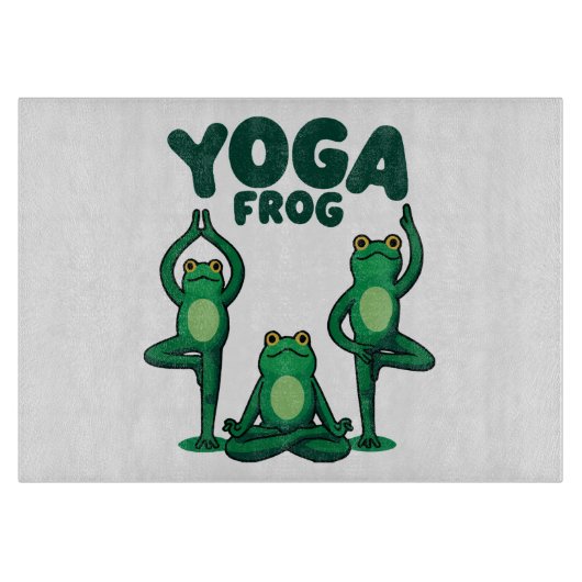 Yoga Kikkers Snijplank (Voorkant)