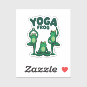 Yoga Kikkers Sticker