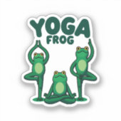 Yoga Kikkers Sticker (Voorkant)