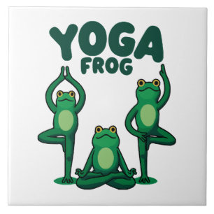 Yoga Kikkers Tegeltje
