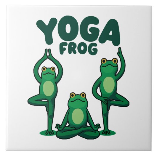 Yoga Kikkers Tegeltje (Voorkant)