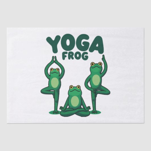 Yoga Kikkers Tissuepapier (Voorkant)
