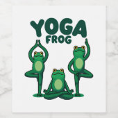 Yoga Kikkers Wijn Etiket (Enkel label)