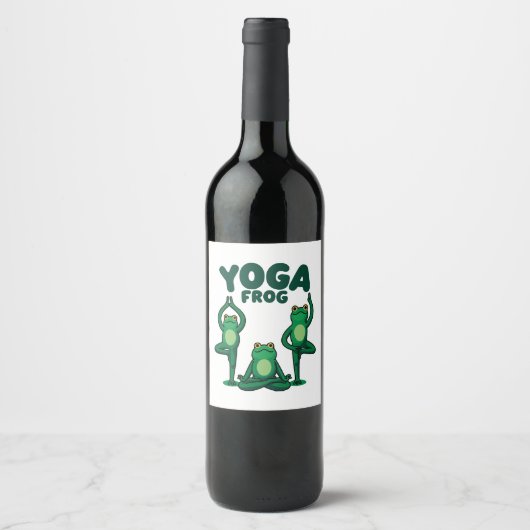 Yoga Kikkers Wijn Etiket (Voorkant)