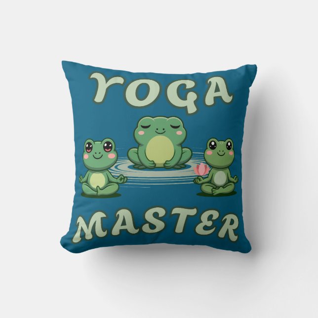 Yoga Kikkers Yoga Meester Kussen (Voorkant)