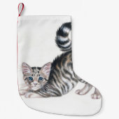 yoga kitten kleine kerstsok (Voorkant)