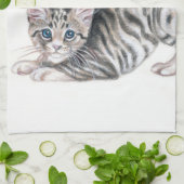 yoga kitten theedoek (Gevouwen)