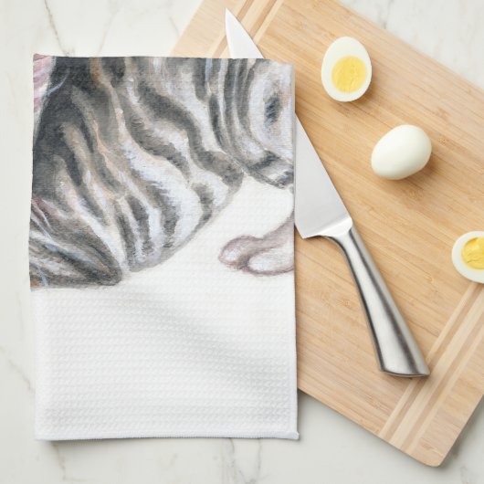 yoga kitten theedoek (Quarter Fold)