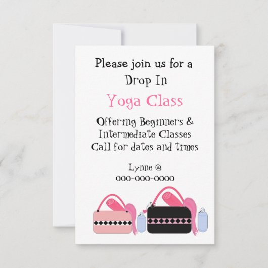 Yoga Klas Uitnodiging (Voorkant)