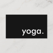 Yoga. (kleur aanpasbaar) visitekaartje (Voorkant)