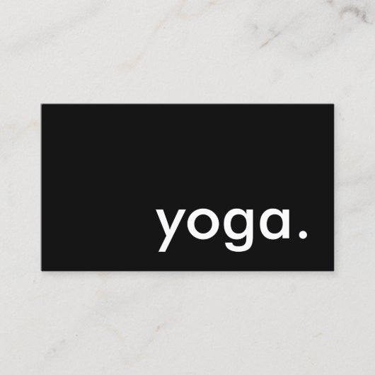 Yoga. (kleur aanpasbaar) visitekaartje (Voorkant)