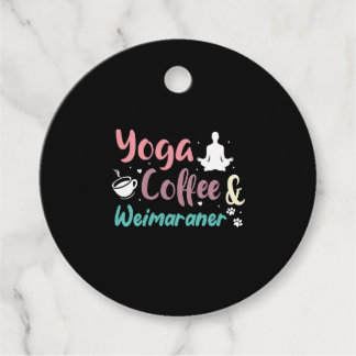 Yoga koffie en Weimaraners Bedankjes Labels