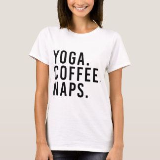 Yoga. Koffie. Kranen. T-shirt