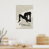 Yoga-krijger stelt silhouette meditatie-flow goud poster (Keuken)