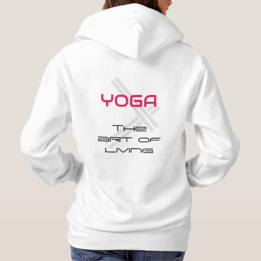 Yoga kunst van het leven hoodie (Achterkant)