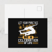 Yoga - laat je praktijk een viering van het leven briefkaart (Voorkant / Achterkant)