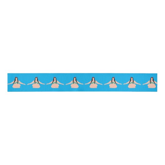 Yoga Lady Hawaii Custom Grosgrain Lint (Voorkant)
