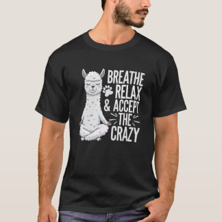 Yoga Lama Namaste Meditatie Zen Dier Yoga Inst T-shirt