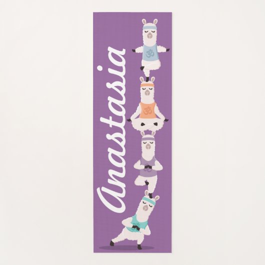 Yoga Lama's Mediteren Fun & Schattigee aangepaste  Yogamat (Voorkant)