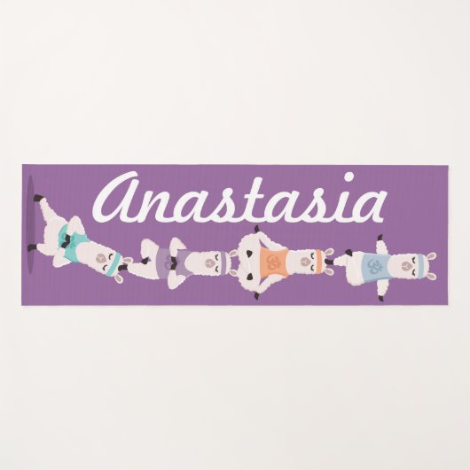 Yoga Lama's Mediteren Fun & Schattigee aangepaste  Yogamat (Voorkant (horizontaal))