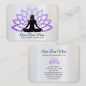 *~* Yoga Lavender Lotus Woman Healing Energy Visitekaartje (Voorkant / Achterkant)