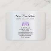 *~* Yoga Lavender Lotus Woman Healing Energy Visitekaartje (Achterkant)