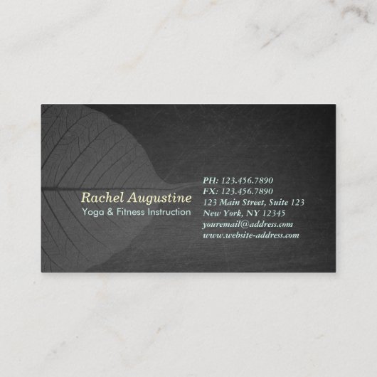 YOGA-leermesteraar in Bodhi Leaf Class Pass Klantenkaartje (Achterkant)