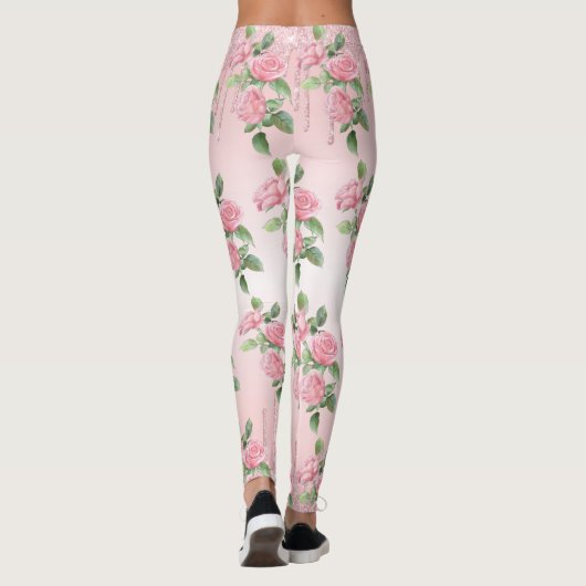 Yoga Leggings Roze en Glitter (Achterkant)