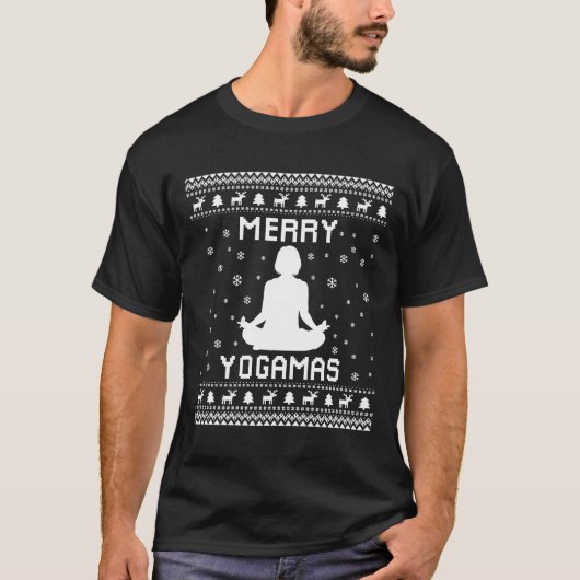 Yoga Lelijke Kersttrui T-shirt (Voorkant)