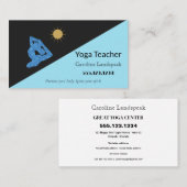 Yoga leraar impressionisme geschilderd hemelsblauw visitekaartje (Voorkant / Achterkant)