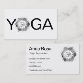 *~* Yoga leraar OM Lotus Mandala Instructor Visitekaartje (Voorkant / Achterkant)