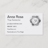 *~* Yoga leraar OM Lotus Mandala Instructor Visitekaartje (Achterkant)