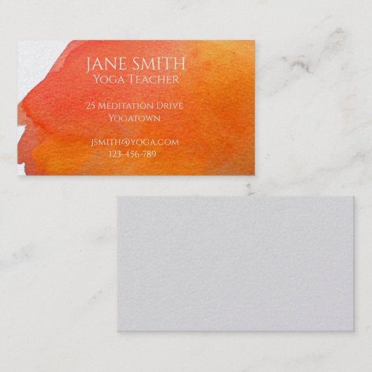 Yoga leraar Yoga Instructor genezing meditatie Visitekaartje (Voorkant / Achterkant)